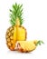 Ripe ananas fruit with cut