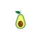 Ripe avocado vector icon