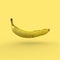 Ripe banana  on yellow background illustrations 3d model