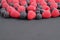 Ripe and black natural raspberries on dark background. Close-up view.