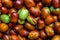 Ripe broun jujube chinese dates, close up