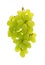 Ripe bunch green grapes isolated on the white background