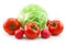 Ripe Cabbage, Radishes and Tomatoes Isolated