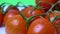 Ripe cherry tomatoes rotate close-up