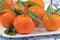 Ripe clementines on a plate