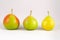 Ripe colorful pears