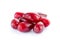 Ripe cornel berry on white background