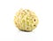 Ripe custard apple on white