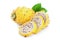 Ripe Dragon fruit, Pitaya or Pitahaya yellow isolated on white background, fruit healthy concept