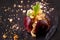 Ripe figs baked with cow\\\'s-milk cheese brie and camambert and sprinkled