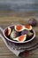 Ripe figs in a bowl