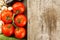 ripe fresh vegetables on wooden background. The icon for healthy eating, diets