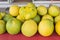 Ripe grapefruit, yellow, sale at vegetable