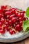 Ripe healthy antioxidant red currant berries