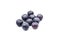 Ripe juicy blueberry fruit  on a white background.