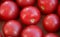 Ripe juicy healthy tomatoes in a box closeup