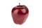 Ripe juicy red apple on a white background