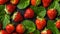 ripe juicy strawberry closeup background berry