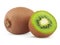 Ripe kiwi fruit with half