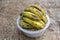 Ripe Lakatan Bananas In Plastic Bowl