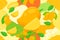 Ripe Mango elements seamless pattern abstract vector design background