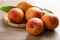 Ripe Mango fruit (Tommy Atkins) on wooden background