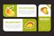 Ripe Mango Label Design with Bright Tropical Fruit Vector Template