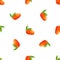Ripe mango pattern seamless vector
