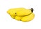 Ripe mini bananas isolated on white background. object, fruit