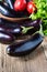 Ripe organic purple eggplant