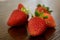 Ripe organic strawberry