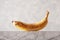 Ripe overripe organic bananas on marble background. ugly food zero waste concept