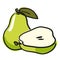 Ripe Pear Hand Drawn Vector Illustration