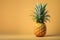 ripe pineapple on a minimalist orange background for vibrant christmas themes