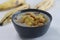 Ripe plantain stew. A sweet curry made of ripe plantain and coconut milk seasoned with ghee roasted cashews