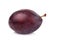 Ripe prune or plum isolated on a white background