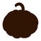 Ripe Pumpkin Shadow. Fresh squash silhouette. Food Element for autumn decorative design, halloween invitation, harvest