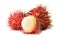 ripe rambutan isolate on white background