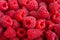 Ripe rasberry fruit horizontal close up background