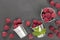 Ripe raspberries close up, sweet summer berry source of vitamins