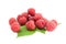 Ripe raspberries isolated on a white background cutout