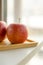 Ripe Red Apple Wooden Bowls Other Apples Table