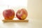 Ripe Red Apple Wooden Bowls Other Apples Table