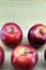 Ripe red apples medium size vertical photos