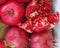 Ripe Red Autumn Pomegranates at Mahane Yehuda, Jerusalem, Israel