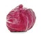 Ripe red cabbage on white background