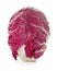 Ripe red cabbage on white background