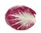 Ripe red cabbage on white background