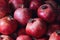 Ripe red organic pomegranates