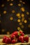 Ripe red strawberries in warm romantic colors with blur background.